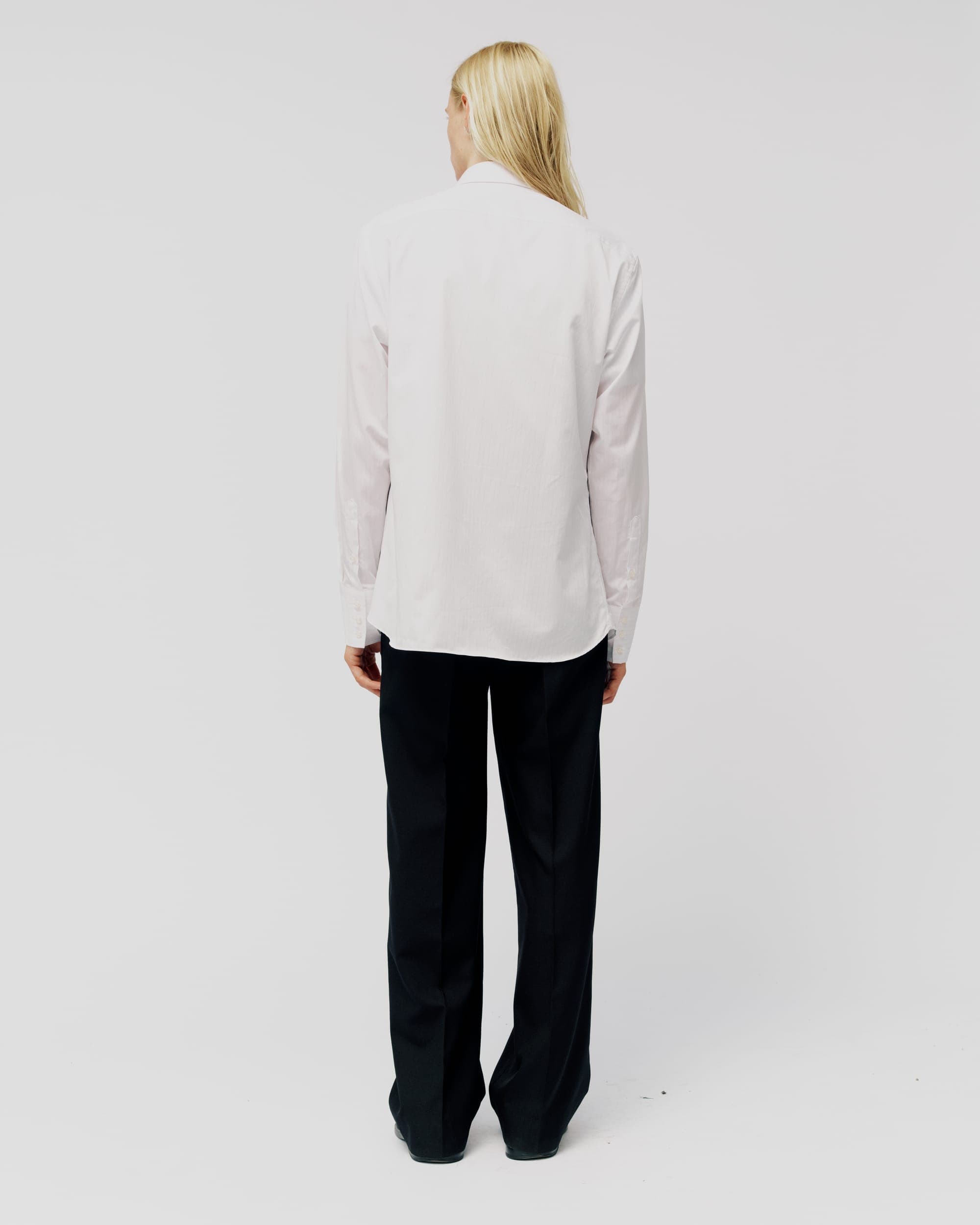 BLACK PLAIN WEAVE TROUSERS, view 4