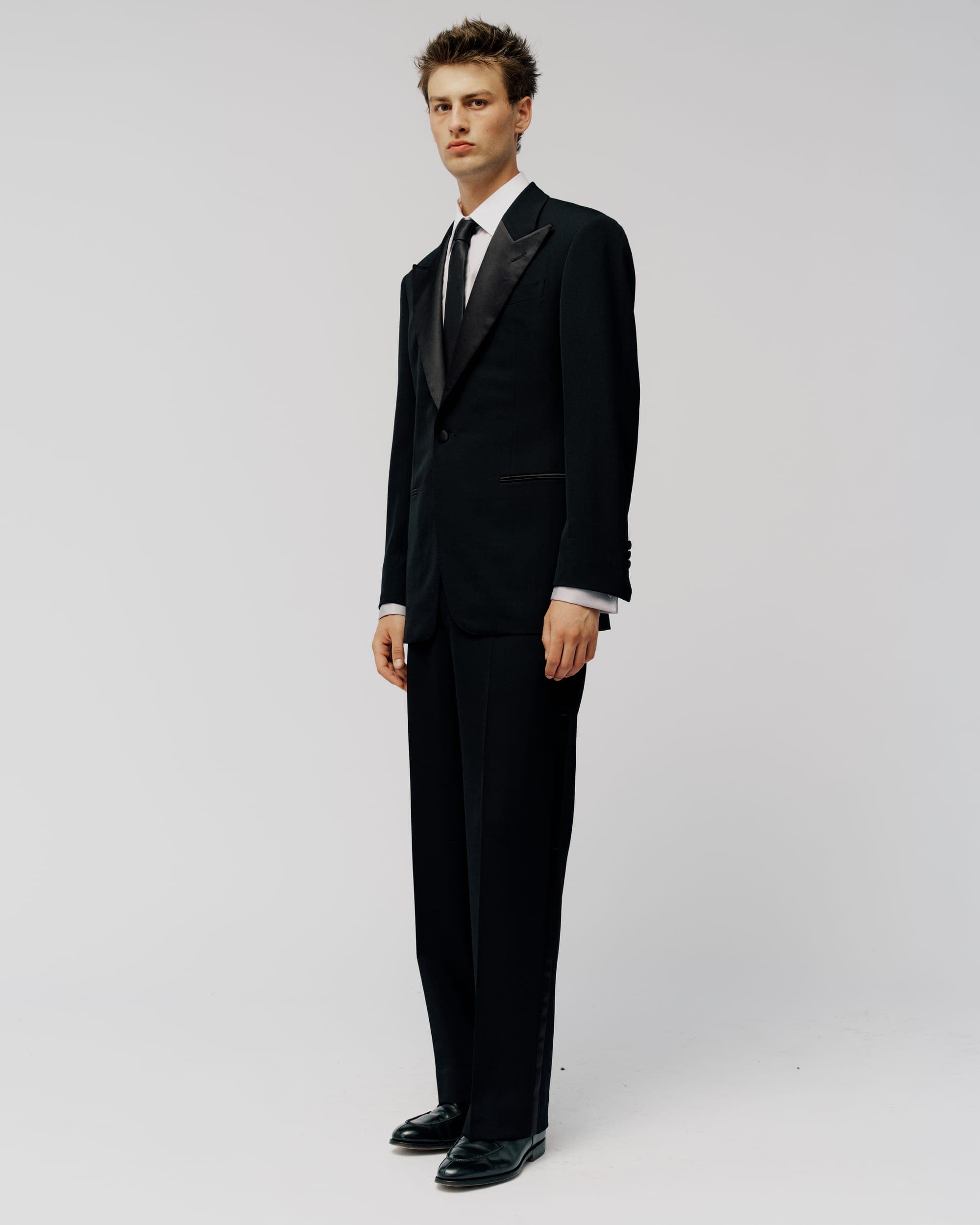 TUXEDO JACKET IN BLACK BARATHEA, view 3