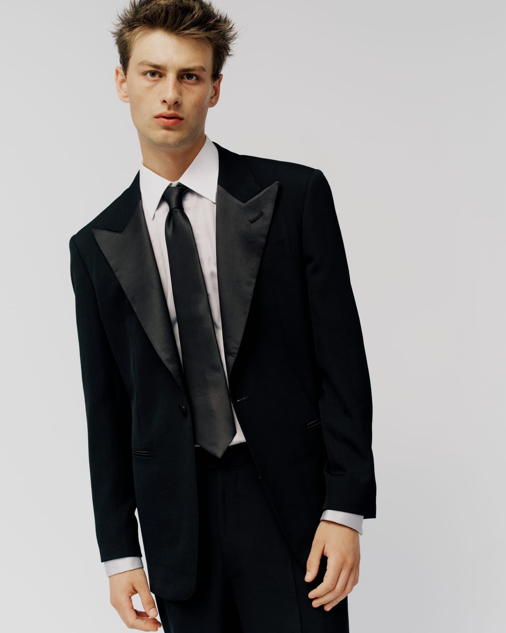 TUXEDO JACKET IN BLACK BARATHEA, view 6