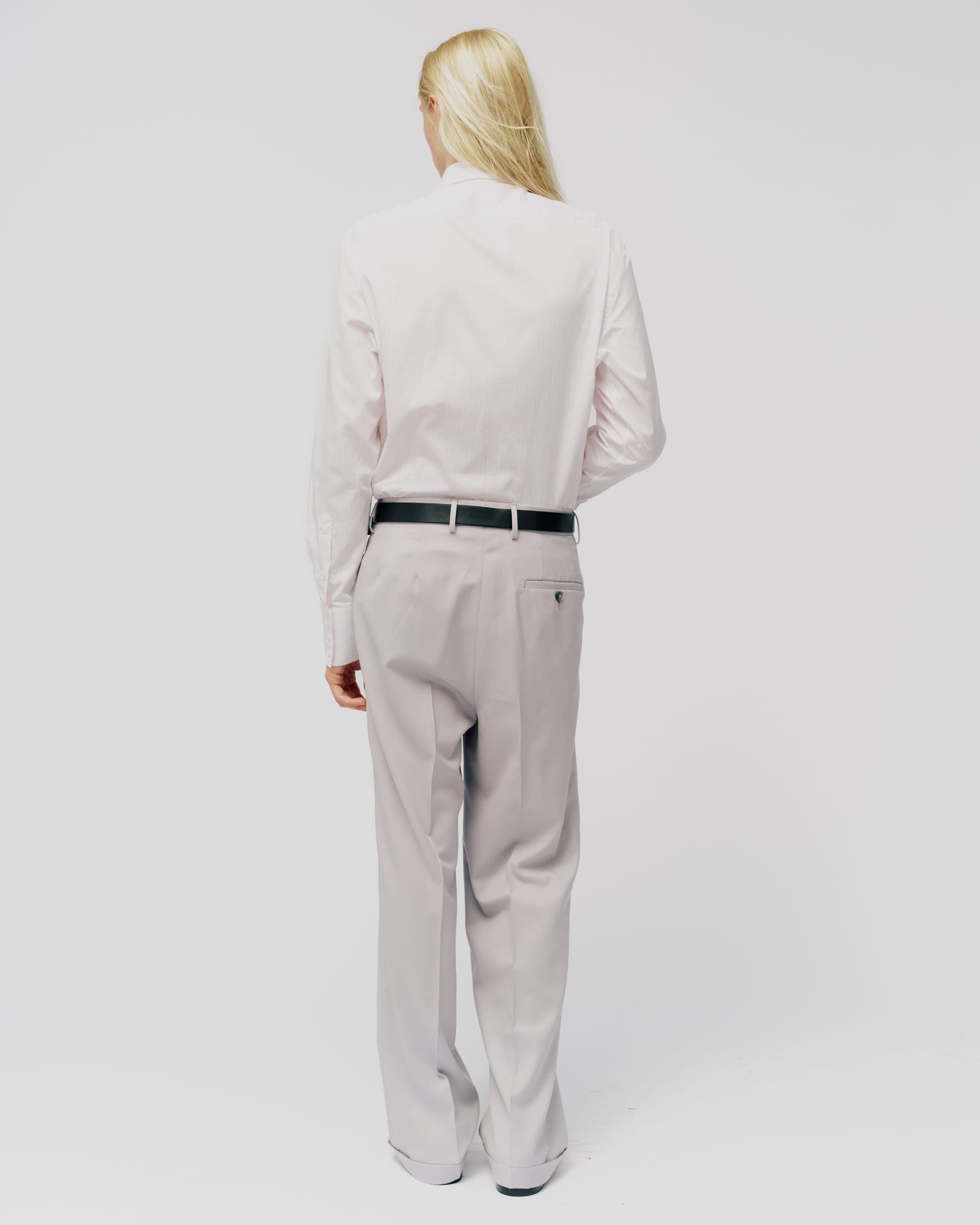 SHIRT IN PINK STRIPE, view 4