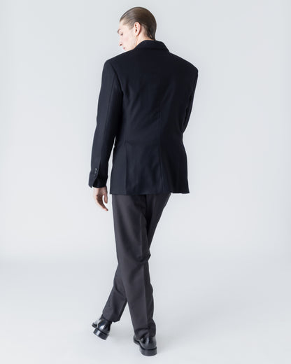 BLACK DOUBLE-BREASTED JACKET